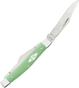 Case Cutlery Stockman Knife Mint Green 4344 SS 3.25 Inch Closed With Clip Sheepsfoot And Pen Blades For Collectors by Case Cutlery