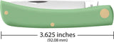 Case Cutlery Sod Buster Jr Mint Green Knife 3.63 Inch Closed Stainless Skinner Blade For Outdoor Enthusiasts by Case Cutlery