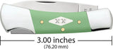 Case Cutlery Lockback Knife Mint Green Handle 3 Inch Closed Mirror Blade For Collectors And EDC by Case Cutlery