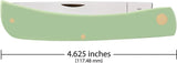 Case Cutlery Sod Buster Mint Green Folding Knife With Stainless Skinner Blade Boxed For Outdoorsmen by Case Cutlery