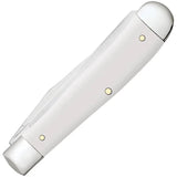 Case Trapper Knife White Synthetic 63960 Classic Premium Mirror Finish Stainless Clip And Spey Blades For Collectors by Case Cutlery