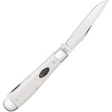 Case Trapper Knife White Synthetic 63960 Classic Premium Mirror Finish Stainless Clip And Spey Blades For Collectors by Case Cutlery