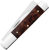 Case Cutlery Razor Brown Maple Burl Handle Stainless 3.88in Closed For Collectors Enthusiasts by Case Cutlery