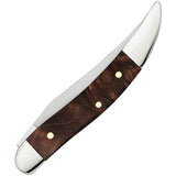 Case Cutlery Small Toothpick Knife Maple Burl Handle Stainless Clip Blade 3 Inch Closed For Collectors by Case Cutlery