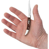Case Cutlery Small Toothpick Knife Maple Burl Handle Stainless Clip Blade 3 Inch Closed For Collectors by Case Cutlery