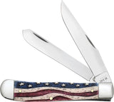 Case Cutlery Patriotic Trapper Smooth Bone 64132 by Case Cutlery