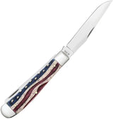 Case Cutlery Patriotic Trapper Knife With Smooth Bone Handle Stainless Clip Spey Blade For Collectors by Case Cutlery