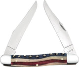 Case Cutlery Muskrat Patriotic Pocket Knife For Collectors 3.88 Inch Mirror Finish Stainless Blade With Bone Handle by Case Cutlery
