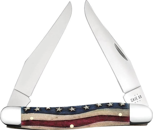 Case Cutlery Muskrat Patriotic Pocket Knife For Collectors 3.88 Inch Mirror Finish Stainless Blade With Bone Handle by Case Cutlery