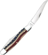 Case Cutlery Muskrat Patriotic Pocket Knife For Collectors 3.88 Inch Mirror Finish Stainless Blade With Bone Handle by Case Cutlery