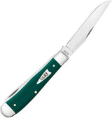Case Cutlery Trapper Spruce Green Folding Knife With Premium Mirror Clip And Spey Blades 4.13 Inch Closed For Collectors by Case Cutlery