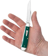 Case Cutlery Trapper Spruce Green Folding Knife With Premium Mirror Clip And Spey Blades 4.13 Inch Closed For Collectors by Case Cutlery