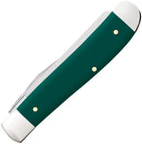 Case Cutlery Mini Trapper Spruce Green Handle 3.5 Inch Closed For Collectors Clip And Spey Blades by Case Cutlery