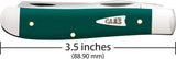 Case Cutlery Mini Trapper Spruce Green Handle 3.5 Inch Closed For Collectors Clip And Spey Blades by Case Cutlery