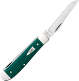 Case Cutlery Mini Trapper Spruce Green Handle 3.5 Inch Closed For Collectors Clip And Spey Blades by Case Cutlery