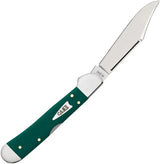 Case Cutlery Mini Copperlock Spruce Green Pocket Knife With Locking Clip Blade And Nickel Silver Bolsters For Collectors by Case Cutlery
