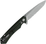 Case Kinzua Framelock Folding Knife S35VN Partial Serration OD Green Handle 4.75 Inch Closed For EDC Enthusiasts by Case Cutlery