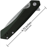 Case Kinzua Framelock Folding Knife S35VN Partial Serration OD Green Handle 4.75 Inch Closed For EDC Enthusiasts by Case Cutlery