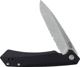 Case Kinzua Framelock Knife S35VN Partially Serrated 4.75in Closed Black Aluminum Handle EDC by Case Cutlery
