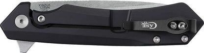Case Kinzua Framelock Knife S35VN Partially Serrated 4.75in Closed Black Aluminum Handle EDC by Case Cutlery