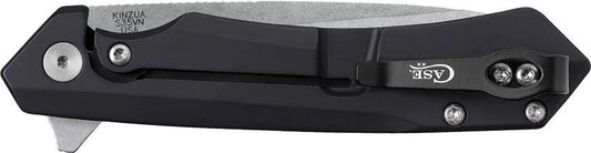 Case Kinzua Framelock Knife S35VN Partially Serrated 4.75in Closed Black Aluminum Handle EDC by Case Cutlery
