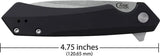 Case Kinzua Framelock Knife S35VN Partially Serrated 4.75in Closed Black Aluminum Handle EDC by Case Cutlery