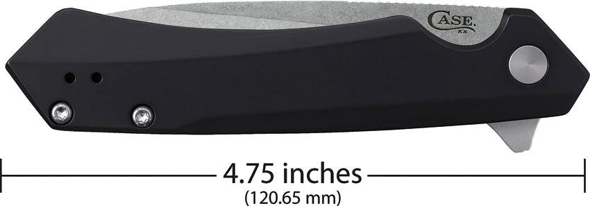 Case Kinzua Framelock Knife S35VN Partially Serrated 4.75in Closed Black Aluminum Handle EDC by Case Cutlery