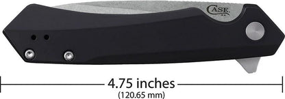 Case Kinzua Framelock Knife S35VN Partially Serrated 4.75in Closed Black Aluminum Handle EDC by Case Cutlery