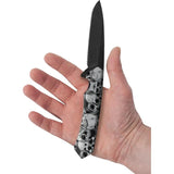Case Kinzua Framelock Knife S35VN Premium Blade Black Aluminum Handle Skull Artwork EDC For Collectors by Case Cutlery
