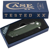 Case Cutlery Kinzua Framelock Folding Knife OD Green Aluminum Handle S35VN Spear Point 4.75in Closed for EDC by Case Cutlery