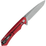 Case Kinzua Framelock Red EDC Folding Knife With S35VN Blade 4.75in Closed Red Anodized Handle Extended Tang Pocket Clip by Case Cutlery