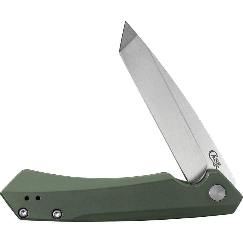 Case Cutlery Kinzua Framelock Knife With S35VN Tanto Blade OD Green Aluminum Handle EDC Ready by Case Cutlery