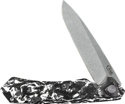 Case Cutlery Kinzua Framelock Knife 3.75in S35VN Blade Black White Carbon Fiber Handle For EDC Enthusiasts by Case Cutlery