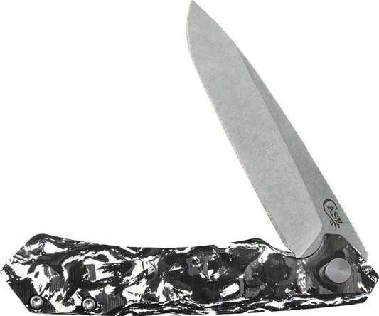 Case Cutlery Kinzua Framelock Knife 3.75in S35VN Blade Black White Carbon Fiber Handle For EDC Enthusiasts by Case Cutlery