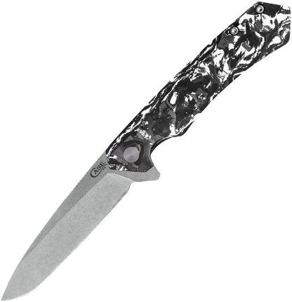 Case Cutlery Kinzua Framelock Knife 3.75in S35VN Blade Black White Carbon Fiber Handle For EDC Enthusiasts by Case Cutlery