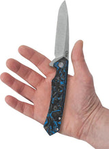 Case Cutlery Kinzua Framelock S35VN Folding Knife for EDC Enthusiasts Black Blue Carbon Fiber Handle Extended Tang by Case Cutlery