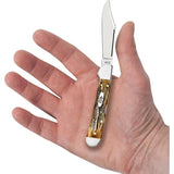 Case Cutlery Bonestag Mini CopperLock Pocket Knife 3.63in Closed Stainless Locking Blade For Collectors by Case Cutlery