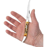 Case Cutlery Toothpick Knife Bonestag Handle With Premium Stainless Clip Blade 4.25 Inch Closed For Collectors by Case Cutlery