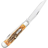 Case Cutlery Trapper Knife 6.5 Bonestag Premium Stainless Wharncliffe Blades For Collectors Boxed by Case Cutlery