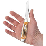 Case Cutlery Trapper Knife 6.5 Bonestag Premium Stainless Wharncliffe Blades For Collectors Boxed by Case Cutlery