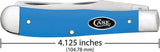 Case Cutlery Trapper Knife Light Blue Synthetic Handle 4.13 Inch Closed With Clip And Spey Blades For Collectors by Case Cutlery