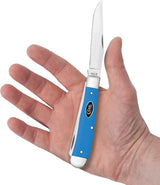 Case Cutlery Trapper Knife Light Blue Synthetic Handle 4.13 Inch Closed With Clip And Spey Blades For Collectors by Case Cutlery