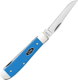 Case Cutlery Mini Trapper Knife Light Blue Synthetic Handle 3.5 Inch Closed Clip Spey Blades For Knife Collectors by Case Cutlery