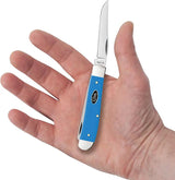 Case Cutlery Mini Trapper Knife Light Blue Synthetic Handle 3.5 Inch Closed Clip Spey Blades For Knife Collectors by Case Cutlery