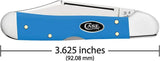 Case Cutlery Mini Copperlock Pocket Knife For Collectors Light Blue Synthetic Handle Locking Clip Blade 3.63 Inch Closed by Case Cutlery