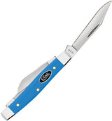 Case Cutlery Stockman Knife Light Blue Synthetic 68904 With Mirror Finish Blades For EDC Collectors by Case Cutlery