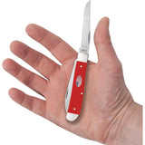 Case Cutlery Mini Trapper Folding Knife For EDC Fans American Workman 73927 Premium Stonewash Carbon Steel Wharncliffe by Case Cutlery