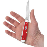 Case Trapper Knife American Workman 73930 Premium Carbon Steel Clip And Spey Blades Red Synthetic Handle For Collectors by Case Cutlery
