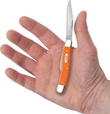 Case Cutlery Medium Jack Orange Pocket Knife 3.38in Closed Stonewash Clip Pen Blades For Collectors by Case Cutlery