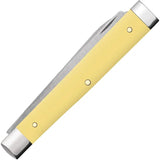 Case Cutlery Baby Doc Yellow Synthetic Pocket Knife for Collectors 2.88 Inch Closed Stonewash Spear and Spatula Blades by Case Cutlery